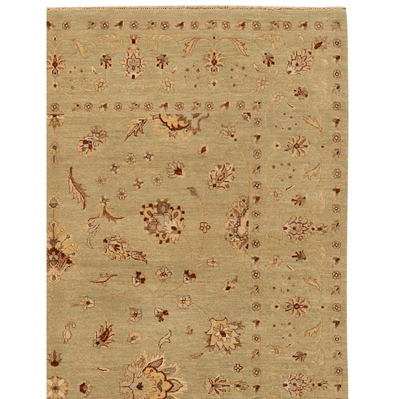 Wool Oriental Area Rug in Light Brown