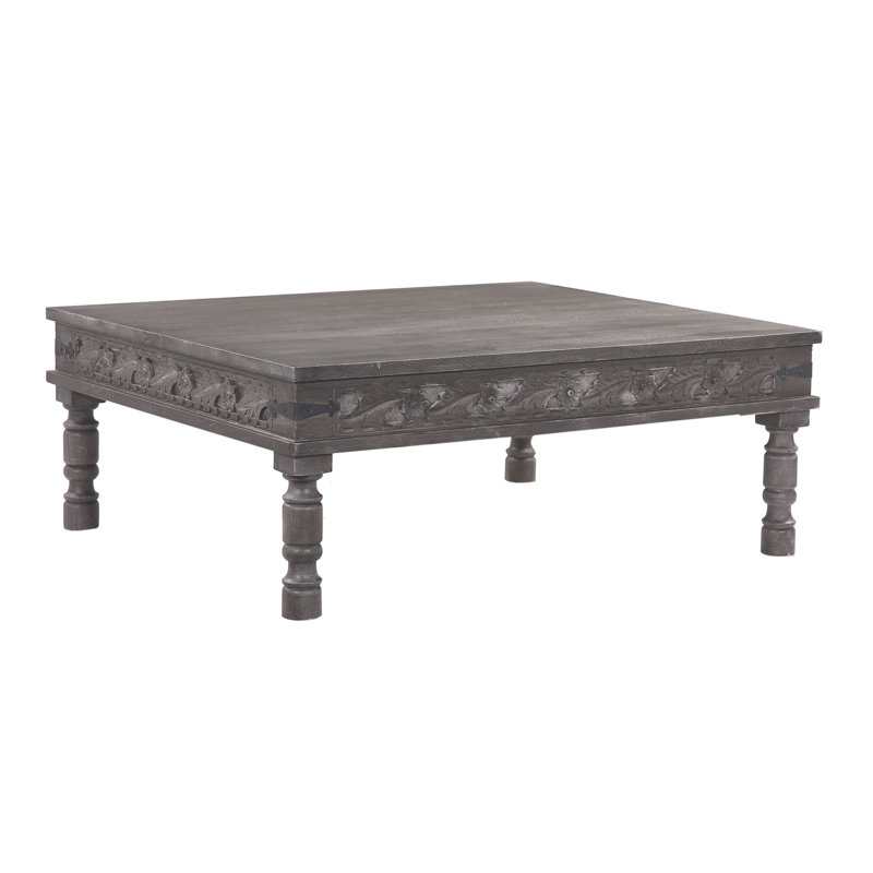 Maven Lane Emin Handmade Heritage Wooden Rectangular Coffee Table, Gray