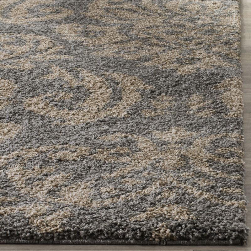 Ellyona Shag Performance Abstract Rug, Runner 2'3" x 9'