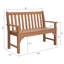 Banc en PEHD 49 po à dossier vertical couleur teck