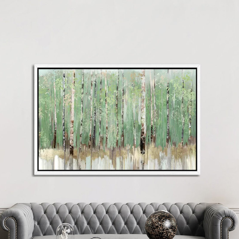 Tree Essence I by Allison Pearce - Painting on Canvas, 152.5 cm H x 101.5 cm W, White Framed Canvas