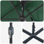 Garden Parasol Polyester and Aluminium Outdoor Shade UV Sun Protection-1543355938