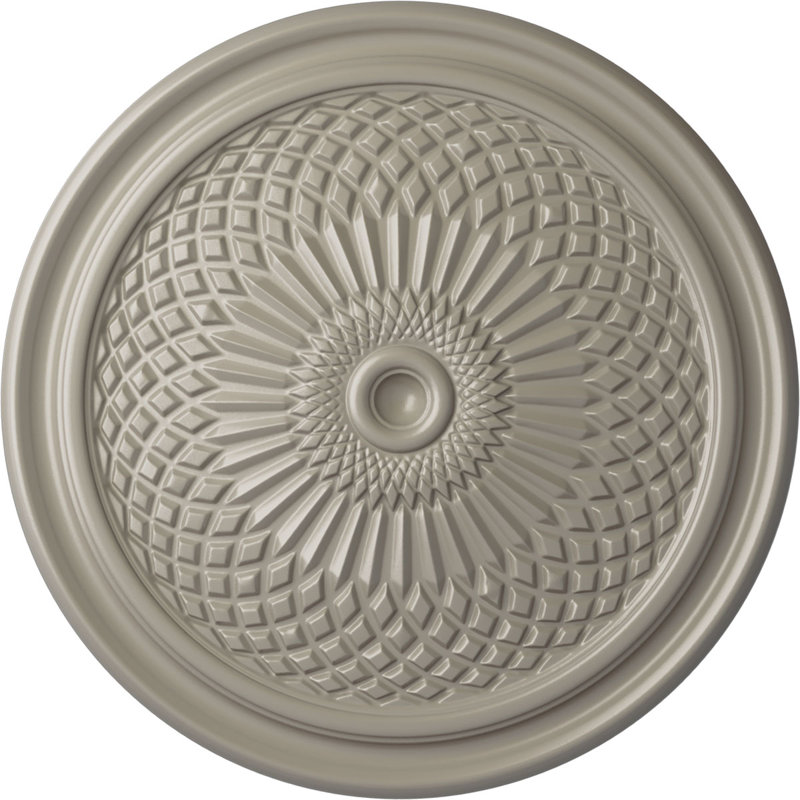 Médaillon de plafond classique Endurathane, 21 7/8 po x P 2 3/8 po (pour auvents jusqu'à 5 1/2 po), fini noir de jais peint à la main