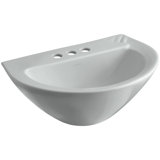 Parigi® Vitreous China 19.75" Pedestal Bathroom Sink