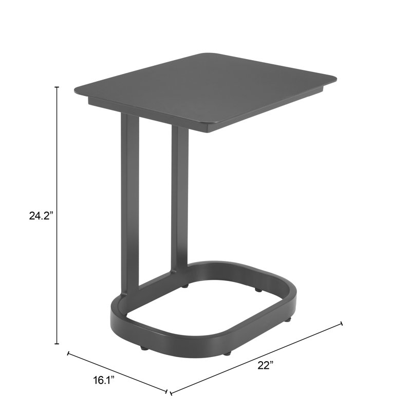 Friss End Table Black, Black