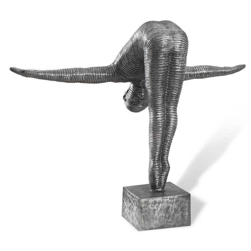 Bending Diver Aluminum Statue
