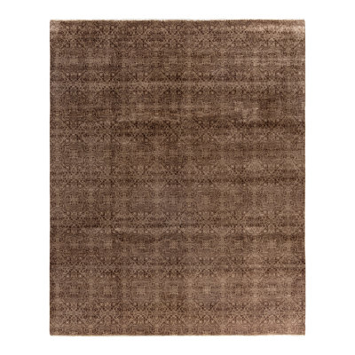 Bretz One-of-a-Kind 8'2" x 10'4" Rectangle Wool Area Rug in Brown