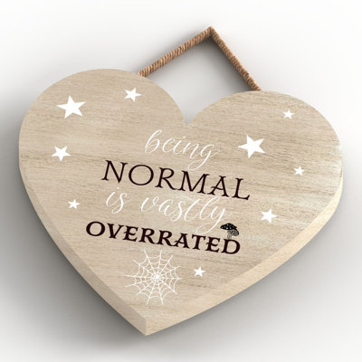 Witch Being Normal Wooden Heart Plaque