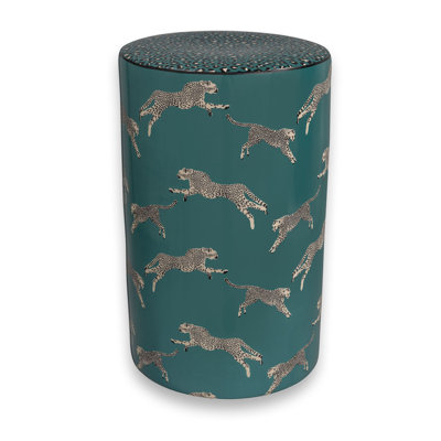 Leaping Cheetah Garden Stool