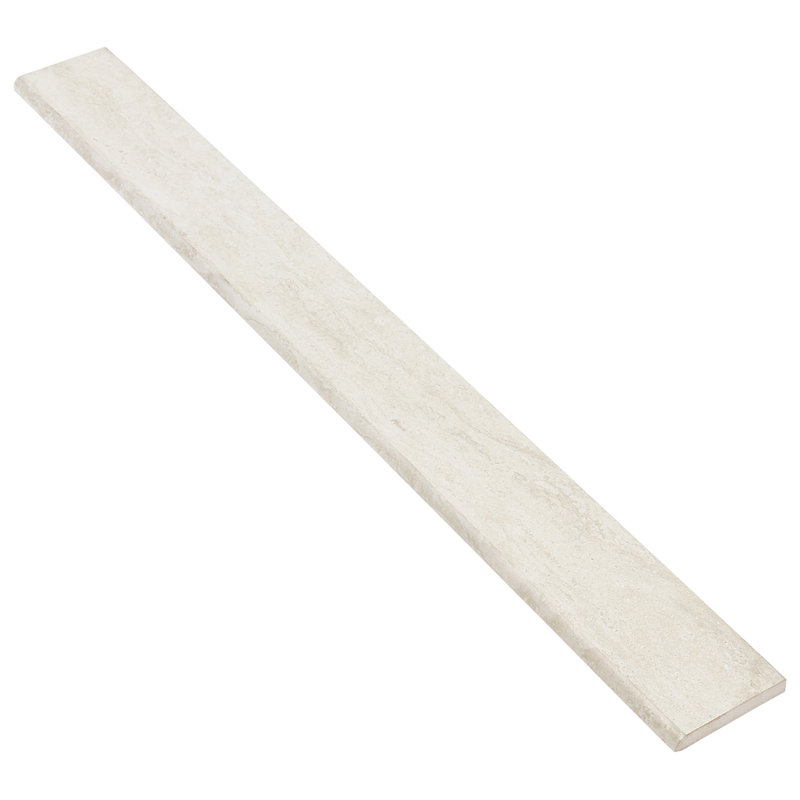 Garniture de tuile bullnose en porcelaine 2,36 po x 23,62 po Essential, Crème