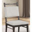 Ensemble de chaises de salle à manger 100% polyester rembourrées noyer foncé