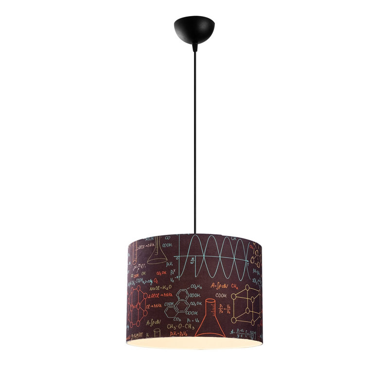 Luminaire suspendu tambour simple à 1 lumière Aididam