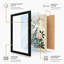 Bird Among Peonies Japandi - Framed Print-1706003799-1706003795