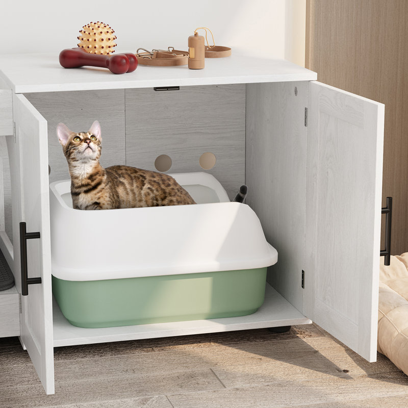 Litter Box Enclosure, White