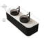 Meuble-lavabo moderne noir et lavabo, solution de rangement élégante