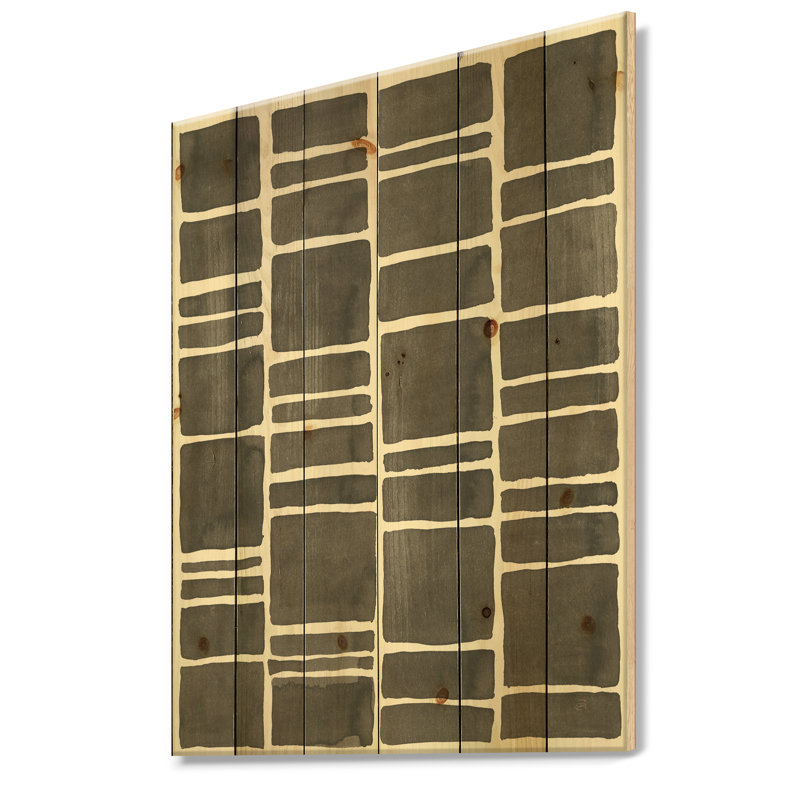 Graphiques minimalistes IV - Impression transitionnelle sur bois de pin naturel, H 40 po x l 30 po x P 1,5 po