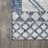 Weside Diamond Tribal Medallion Ivory/Blue Indoor/Outdoor Rug-1885707171
