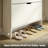 52" Slim Vertical Shoe Storage Cabinet with 3 Flip Drawers