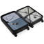 Ensemble de 4 valises, valise durable en ABS avec sac de voyage, porte-gobelet, valise rigide en ABS avec roulettes, noir et brun