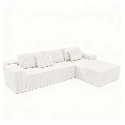 104.3*68.9"Modular sectional sofa seat,Upholstered compressed couch ,No assembly required,2PC free combination,Plush corduroy fabric