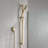 Fontana Melfi 22" LED Brushed Gold Digital Wall Mount Waterfall Rainfall Shower System with Square Handheld Shower