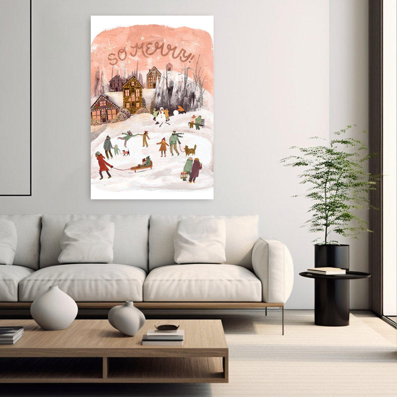 Contemporary Art Whimsical Contemporary Winter Wall Art by Claire Hanley - Wrapped Canvas Print, 152.4 cm H x 101.6 cm W