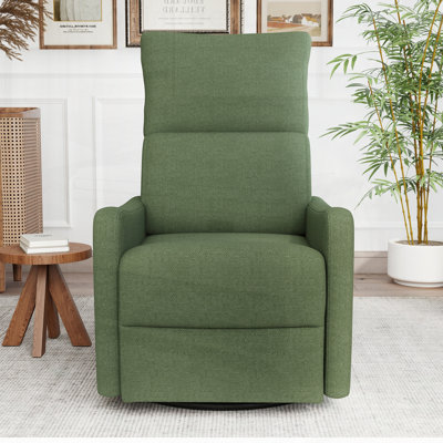 Manual Swivel Recliner Chair with 360° Rotation, Ideal for Small Spaces and Comfortable Seating in Nurseries, Living Rooms, and Home Theaters