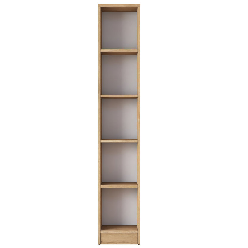 Modern Walnut Bookshelf, 5.9 x 66.9 x 9.8 Inches | 100% Melamine Coated Particle Board, Thickness: 0.71 Inches | Stylish & Functional Design for Home or Office, Perfect for Organizing Books & Décor
