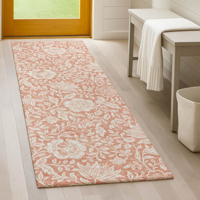 Tapis floral intérieur / extérieur lavable à la machine Chantille ACN2572