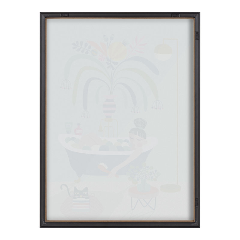 Time to Relax Framed Glass Poster with Gold Accents