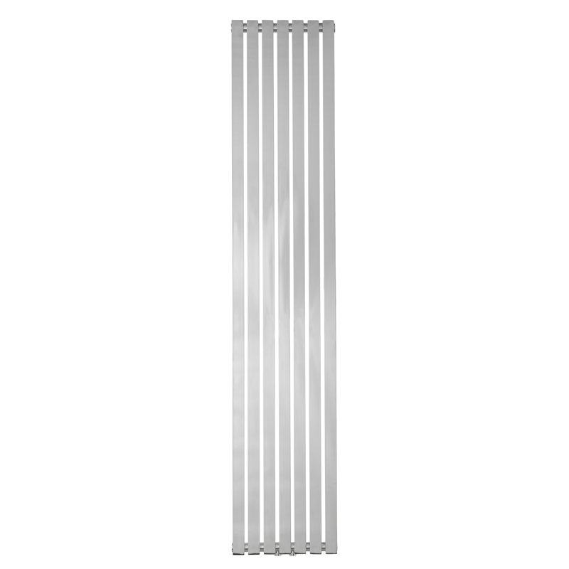 Lourdes Horizontal And Vertical Designer Radiator, Chrome, 180cm H x 48cm W x 4.8cm D
