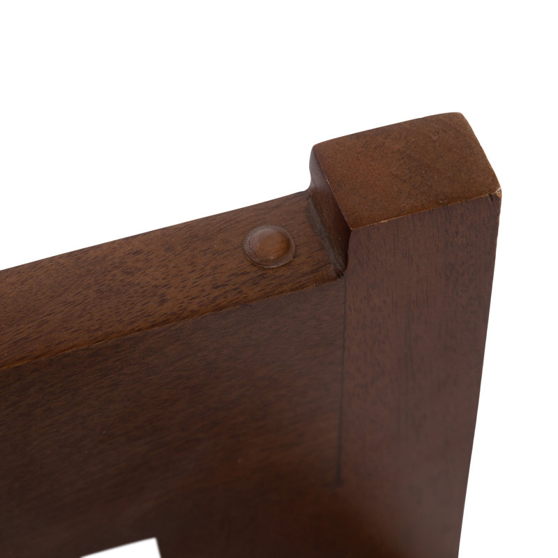 Table d'appoint ronde en marbre, Bois brun foncé
