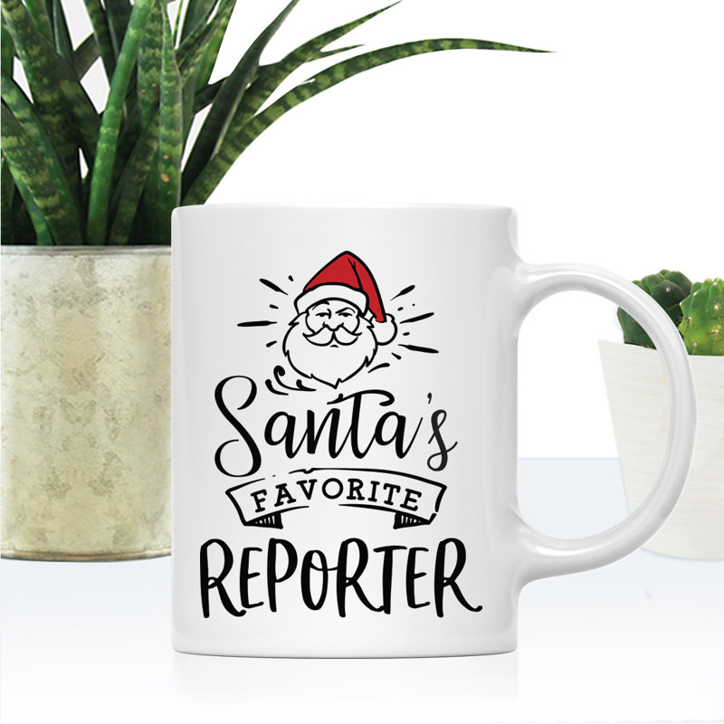Grande tasse à café Tuileries, « Santa's Favorite Reporter »