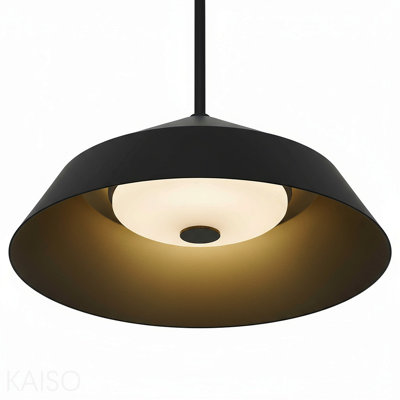 14 Inch Diameter Integrated Led Black Pendant