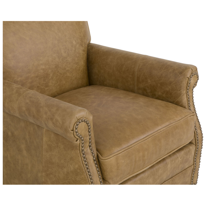 Fauteuil club en cuir pleine fleur Dresden