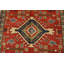 Tapis oriental rouge en laine noué à la main 6 pi 1 po x 8 pi 8 po Kazak
