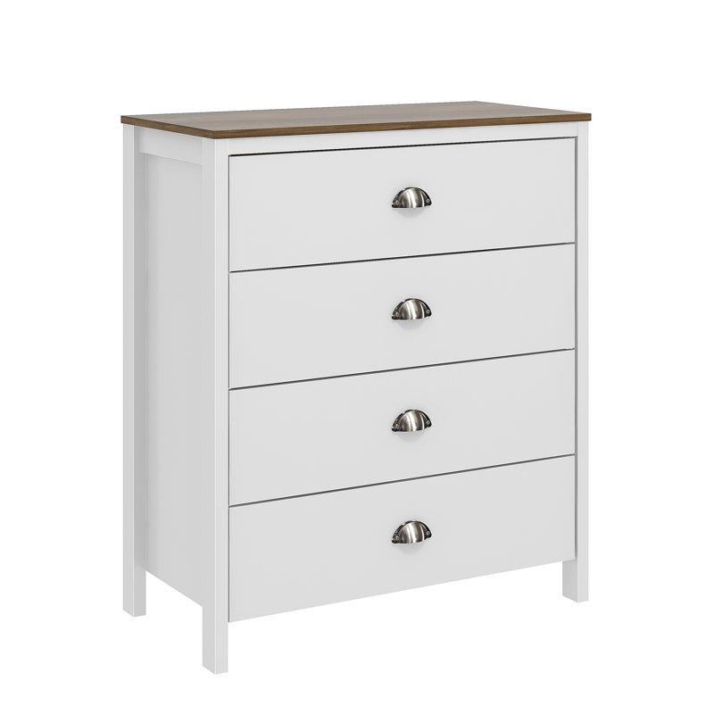  Gina Abilio 4 Drawer Chest, White