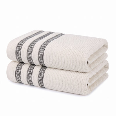 Serviettes de bain moelleuses 100% coton