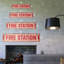 Plaque de rue Firestation en aluminium 4 po x 18 po