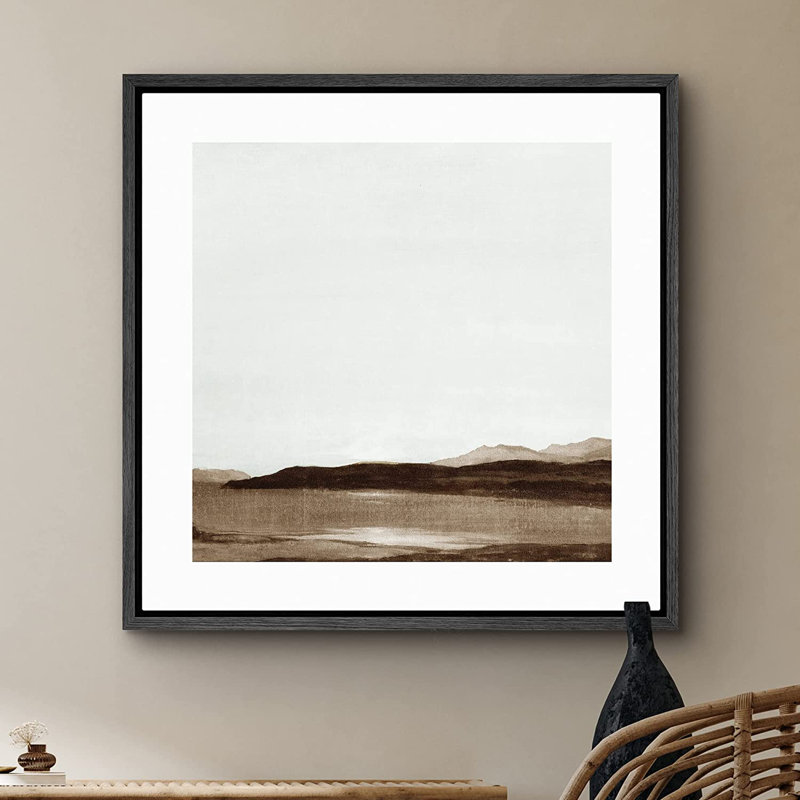 Peinture sur toile, cadre flottant, Noir, H 16 po x l 16 po x P 1,5 po