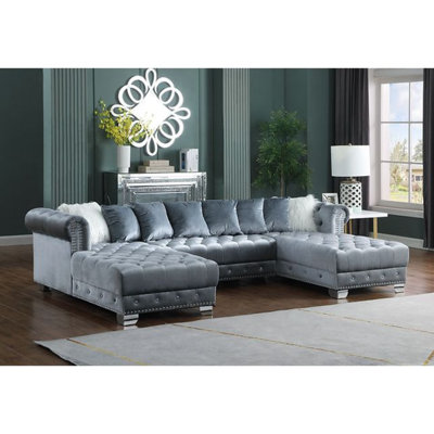 Canapé modulaire en velours double Jordan II