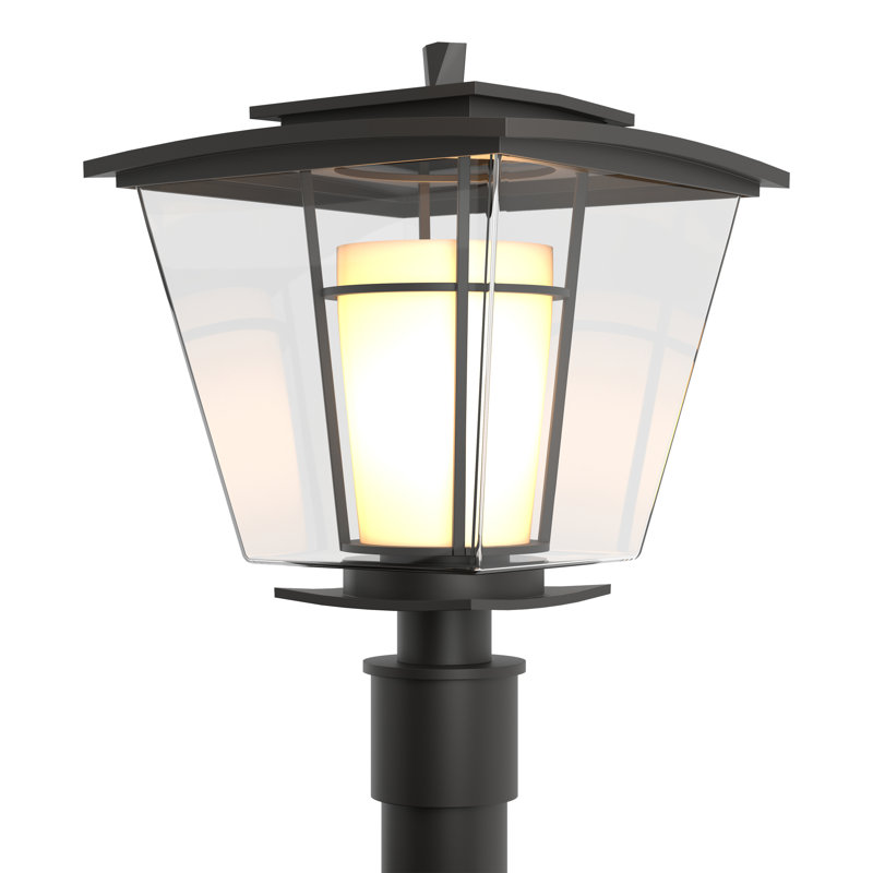 Beacon Hall Outdoor Post Light, Marine Grade White, Opal and Clear