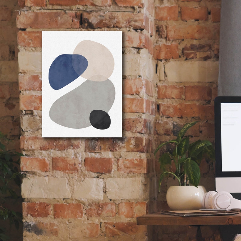 «Stone No. 1» par Brandon Wong, art mural sur toile, H 16 po x l 12 po x P 0,75 po