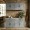 Armoire de rangement modulaire de 63 po de largeur avec tablettes réglables, garde-manger divisé pour une organisation à domicile flexible