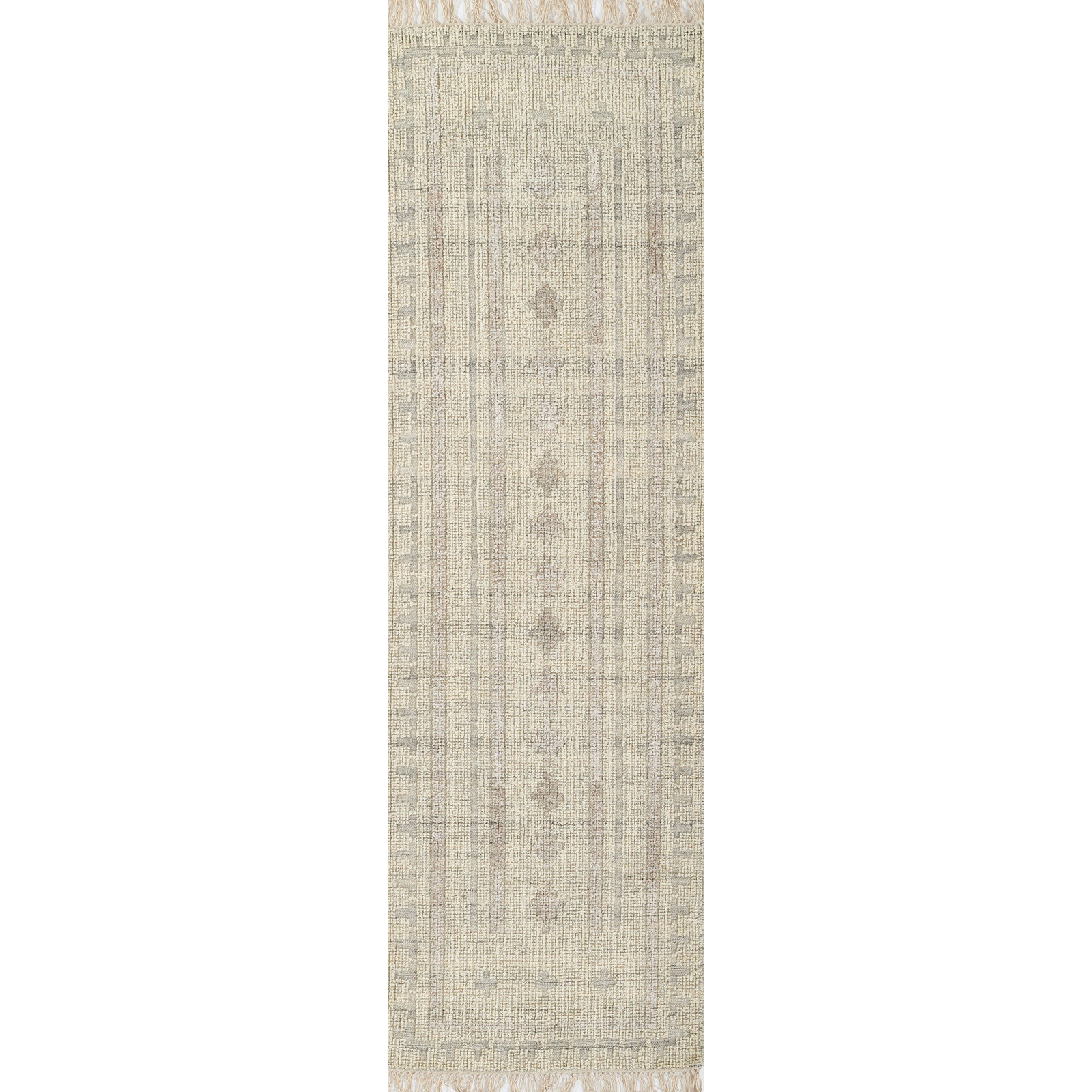 Otto Handmade Ivory Rug, Runner 2'3" x 8'