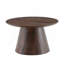 Table basse circulaire moderne en grain de bois de noyer, table d'appoint de style Mid-Century moderne en bois aggloméré de 23,6 pouces | Idée de cadeau