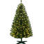 Arbre de Noël artificiel 6 pi avec 584 branches, 212 lumières DEL, ouverture automatique, flamme, facile à assembler, arbre Merry H 70,75 po, retardateur, assemblage simple, festif