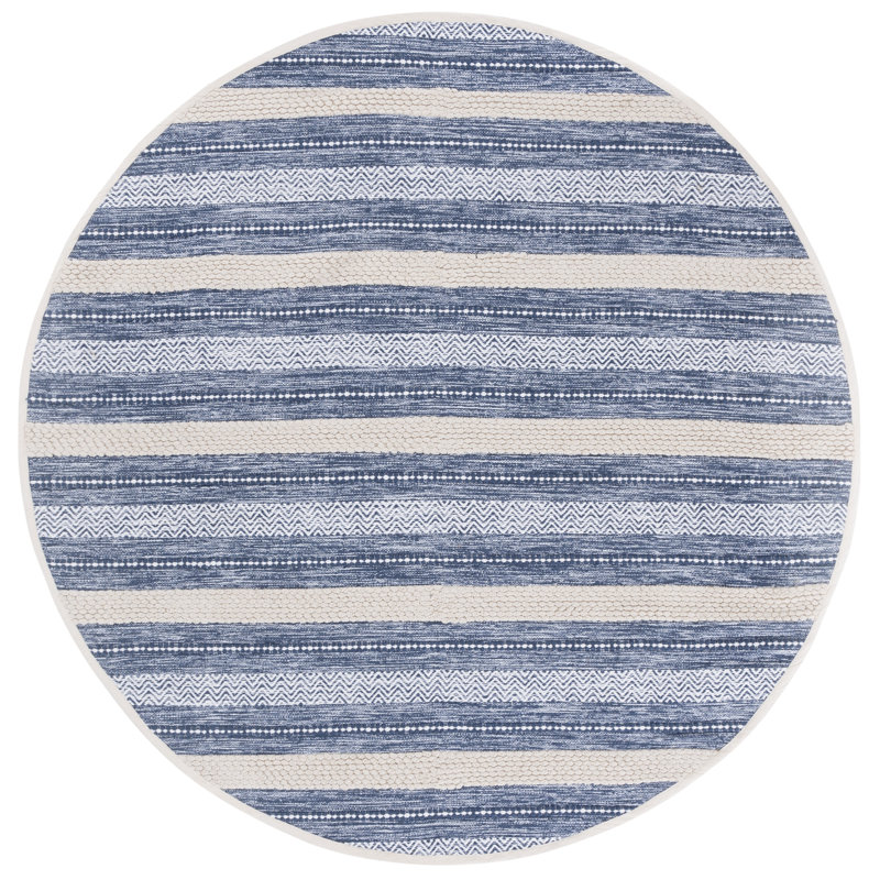Lynndyl 976 Area Rug In Navy / Ivory, Rectangle 6' x 9'