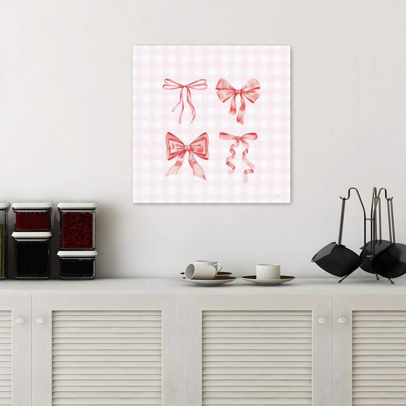 Art contemporain, collection Pink Bow, H 18 po x l 18 po