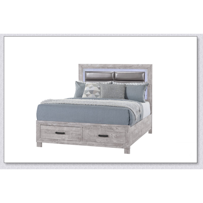 Grand lit gris Rover